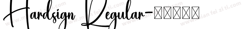 Hardsign Regular字体转换